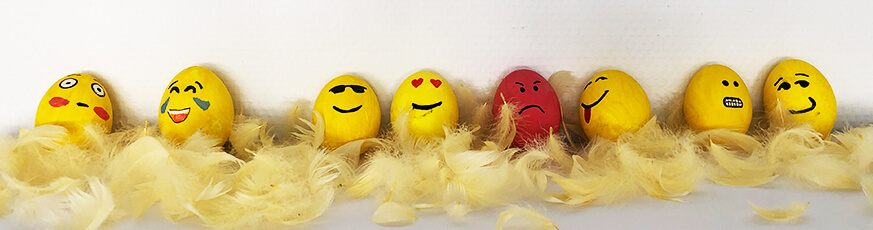 Eier färben - Emojis