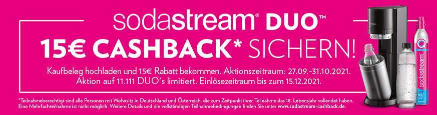 SodaStream DUO Cashback-Aktion